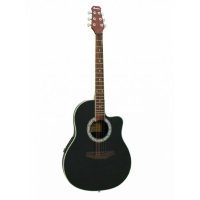 Dimavery RB-300, elektroakustická kytara typu Ovation, černá