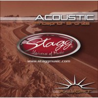 Stagg AC-1048-PH, sada strun pro akustickou kytaru, extra-lig...