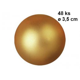 Europalms Vánoční dekorační ozdoby, 3,5 cm, zlatá metalíza, 48 ks
