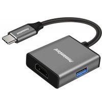 PremiumCord Adapter USB-C na HDMI rozlišení obrazu 4K s USB Alumini...