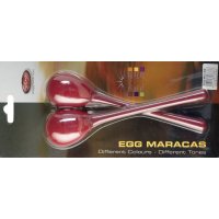 Stagg EGG-MA L/RD, pár vajíček, dlouhá rukojeť, červené