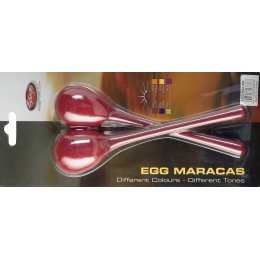 Stagg EGG-MA L/RD, pár vajíček, dlouhá rukojeť, červené
