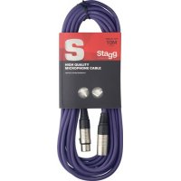Stagg SMC10 CPP, mikrofonní kabel XLR/XLR, 10m, fialový