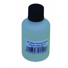 Eurolite UV aktivní razítkovací barva, transparentní modrá, 50ml