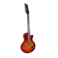 Dimavery LP-612, semiakustická 12-ti strunná kytara, sunburst