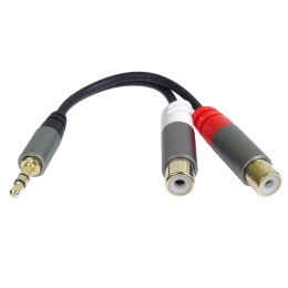 PremiumCord HQ Kabel Jack 3.5mm Male - 2x CINCH Female 15cm