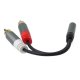 PremiumCord HQ Kabel Jack 3.5mm Female - 2x CINCH Male 15cm - 8