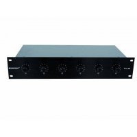 Omnitronic 6-ti zónový PA ovladač hlasitosti 20W stereo, černý