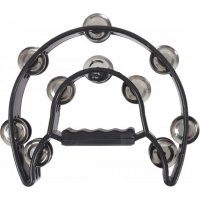 Cega Double Row Tambourine Black