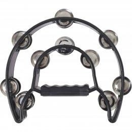 Cega Double Row Tambourine Black