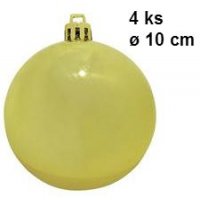 Europalms Vánoční dekorační ozdoby, 10 cm, zlaté, 4 ks