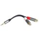 PremiumCord HQ Kabel Jack 3.5mm Male - 2x CINCH Female 15cm - 2