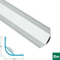 FK AL profil FKU95 L30/ML30 pro LED, bez plexi, 2m, elox