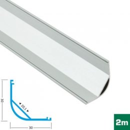 FK AL profil FKU95 L30/ML30 pro LED, bez plexi, 2m, elox