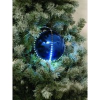 Europalms Sněhové LED koule, 8 cm, tmavě modrá, 5 ks