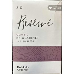 Organic Reserve Classic Bb Clarinet Reeds, Strength 3.0