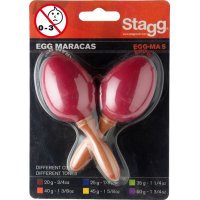 Stagg EGG-MA S/RD, pár vajíček, krátká rukojeť, červené