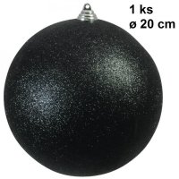 Europalms Vánoční dekorační ozdoba, 20 cm, černá se třpytkami, 1 ...