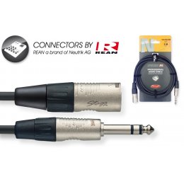 Stagg NAC6PSXMR, audio kabel XLR samec - Jack 6,3 mm zástrčka...