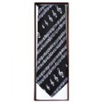 BAYER MG-366 KRAVATA NOTOVÝ ZÁPIS ČERNÁ