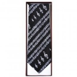 BAYER MG-366 KRAVATA NOTOVÝ ZÁPIS ČERNÁ