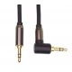 PremiumCord HQ stíněný kabel stereo Jack 3.5mm - Jack 3.5mm zahnutý... - 2
