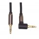 PremiumCord HQ stíněný kabel stereo Jack 3.5mm - Jack 3.5mm zahnutý... - 2