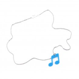 3Dkošík Hlučný náhrdelník - modrá