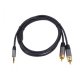 PremiumCord HQ stíněný kabel stereo Jack 3.5mm-2xCINCH M/M 1,5m - 1