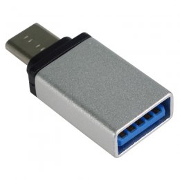 PremiumCord USB-C/male - USB3.0 A/female, stříbrný, OTG