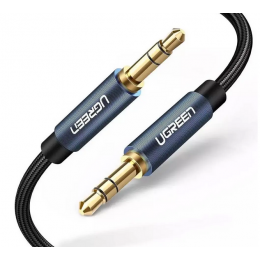 UGREEN kabel 3.5mm jack (M/M), opletený, 1m, modrá
