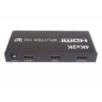 PremiumCord HDMI splitter 1-2 porty kovový s napájením, 4K, FULL HD...