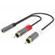 PremiumCord HQ Kabel Jack 3.5mm Female - 2x CINCH Male 15cm - 10