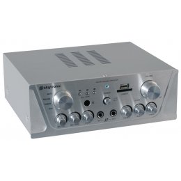 Skytronic AV420S, karaoke zesilovač FM/USB/SD, stříbrný