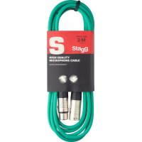 Stagg SMC3 CGR, mikrofonní kabel XLR/XLR, 3m, zelený