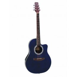 Dimavery RB-300, elektroakustická kytara typu Ovation, blueburst...