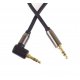 PremiumCord HQ stíněný kabel stereo Jack 3.5mm - Jack 3.5mm zahnutý... - 3