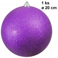 Europalms Vánoční dekorační ozdoba, 20 cm, fialová se třpytkami, ...
