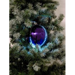 Europalms Sněhové LED koule, 8 cm, fialová, 5 ks