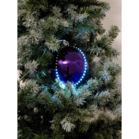 Europalms Sněhové LED koule, 8 cm, fialová, 5 ks