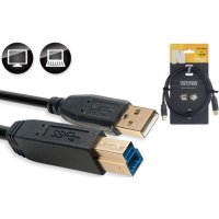 Stagg NCC1,5U3AU3B, USB kabel/STD A-B 3.0 1,5m