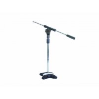 Omnitronic Stolní mikrofonní stojan s ramenem, stříbrný