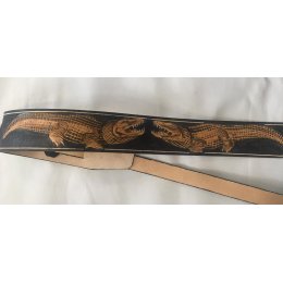 Stejskal popruh kytara kožený krokodýl