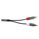PremiumCord HQ Kabel Jack 3.5mm Female - 2x CINCH Male 15cm - 9