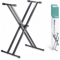 Stagg KXSQ5, dvojitý klávesový stojan, šroubovaný